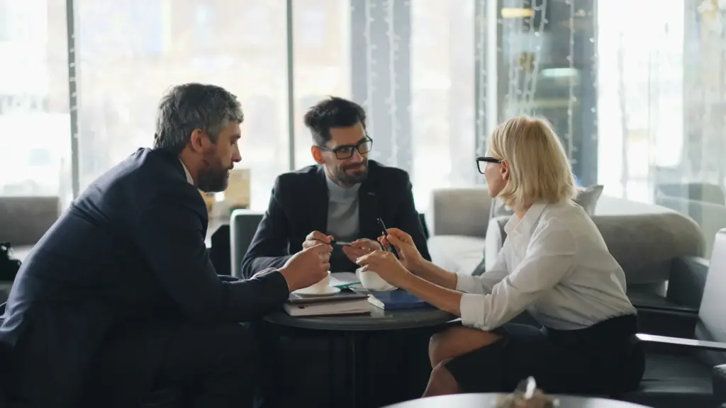 Professional meeting in an office